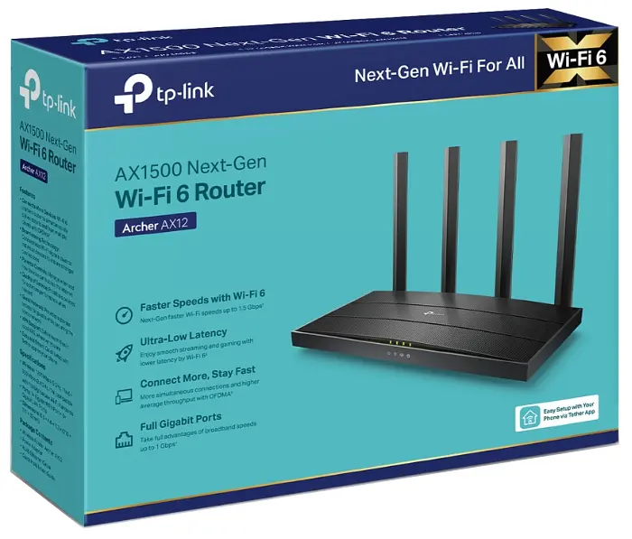 Бездротовий маршрутизатор TP-Link Archer AX12 AX1500 (6894791) Wi-Fi 6 - фото 3