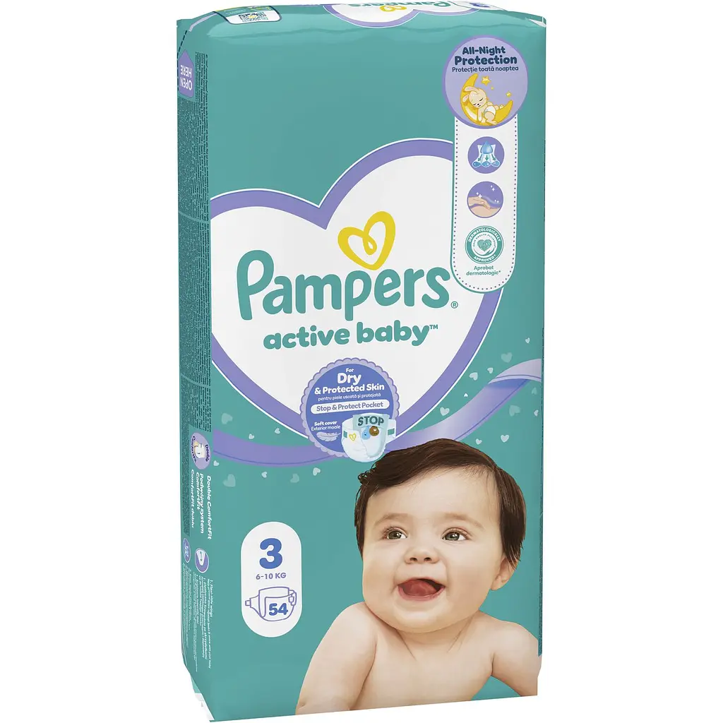 Подгузники Pampers Active Baby Размер 3 (6-10 кг) 54 шт. - фото 2