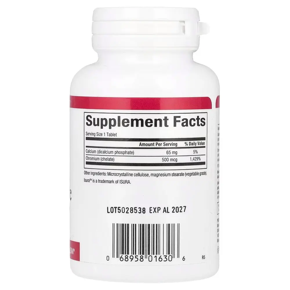 Хелат хрома Natural Factors Chromium GTF Chelate 500 mcg, 90 таблеток - фото 2