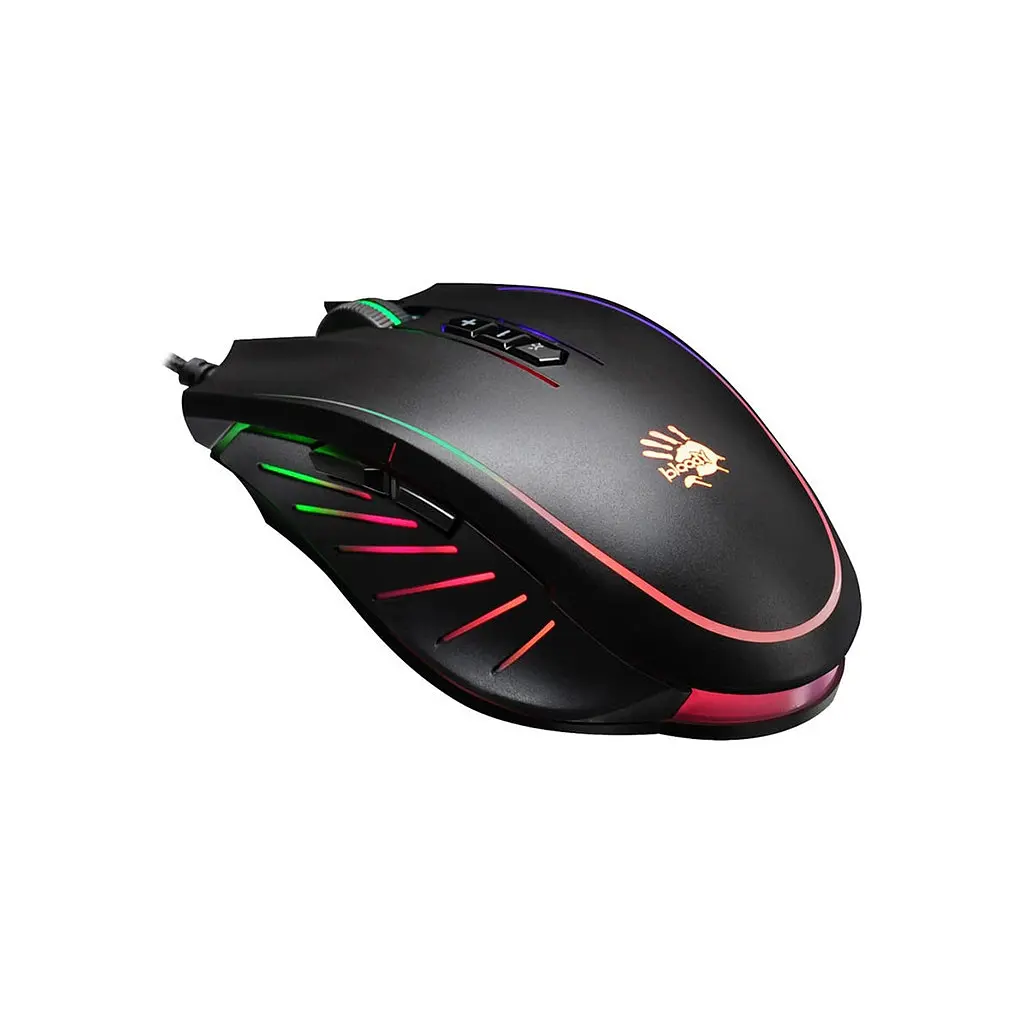 Мишка A4Tech Bloody Q81 Neon XGlide Curve Black - фото 2