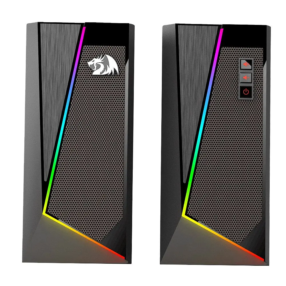 Акустична система 2.0 Redragon Anvil GS520, 6Вт (RMS) USB, 3.5мм чорна (77878) - фото 4