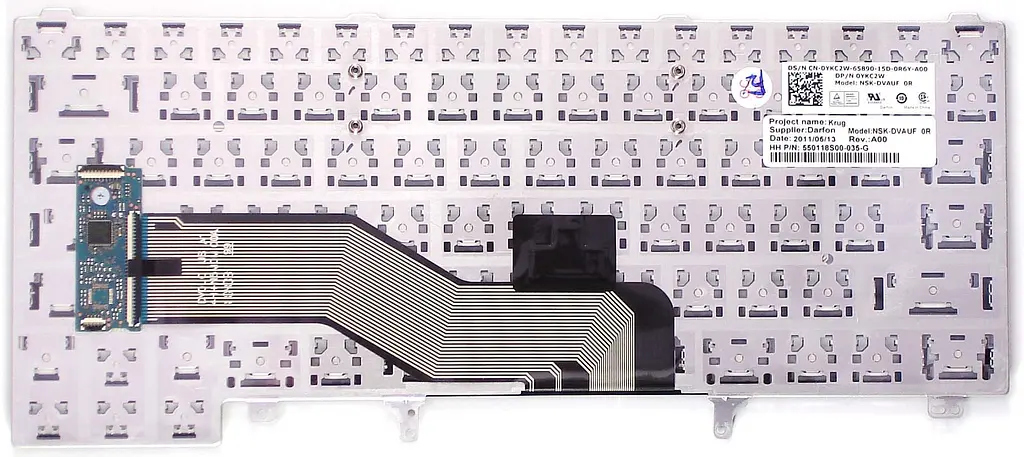 Клавіатура для ноутбука Dell Latitude E5420, E6220, E6320, E6420, E6430 Чорна, RU/EN - фото 2
