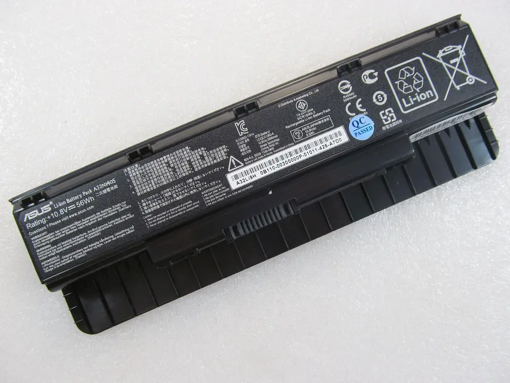Акумулятор для ноутбука Asus N551 A32N1405, 56Wh, 6cell, 10.8V, Li-ion, чорний - фото 2