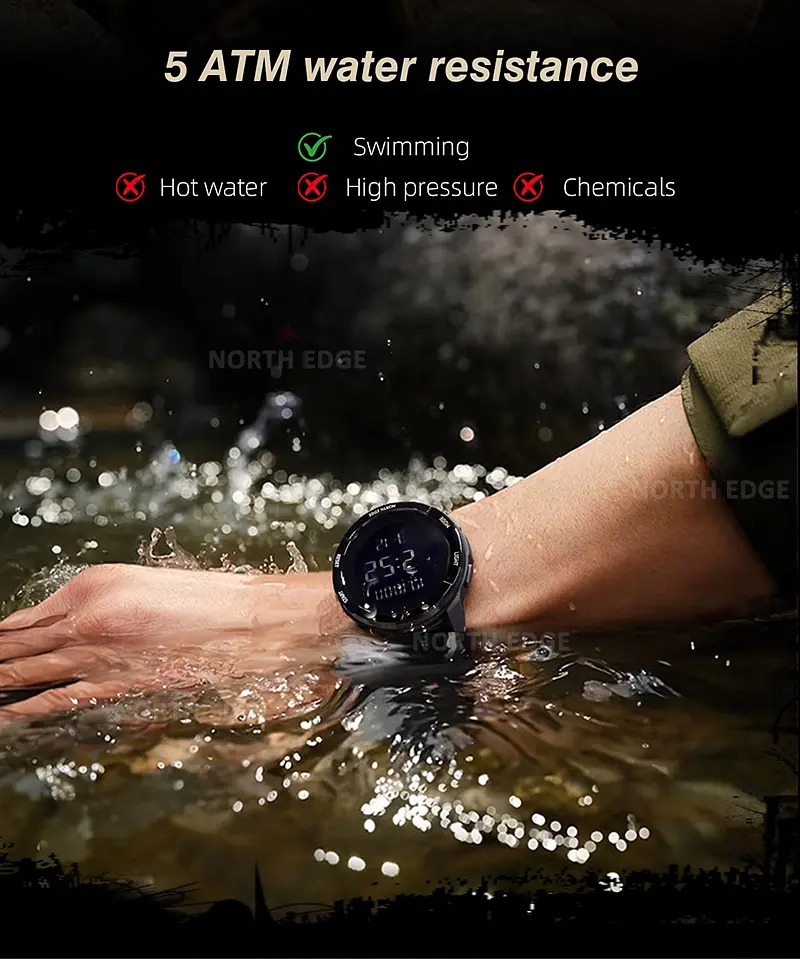 Годинник North Edge Terrax Green, 2 ремінця - фото 7