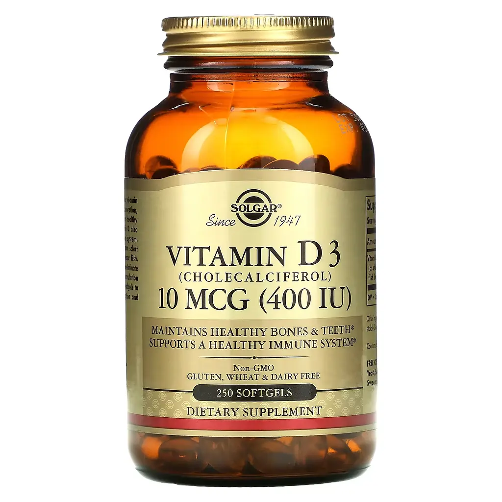 Вітамін Д3 Vitamin D3 (Холекальциферол) 10мкг (400 МО) - 250 софтгель
