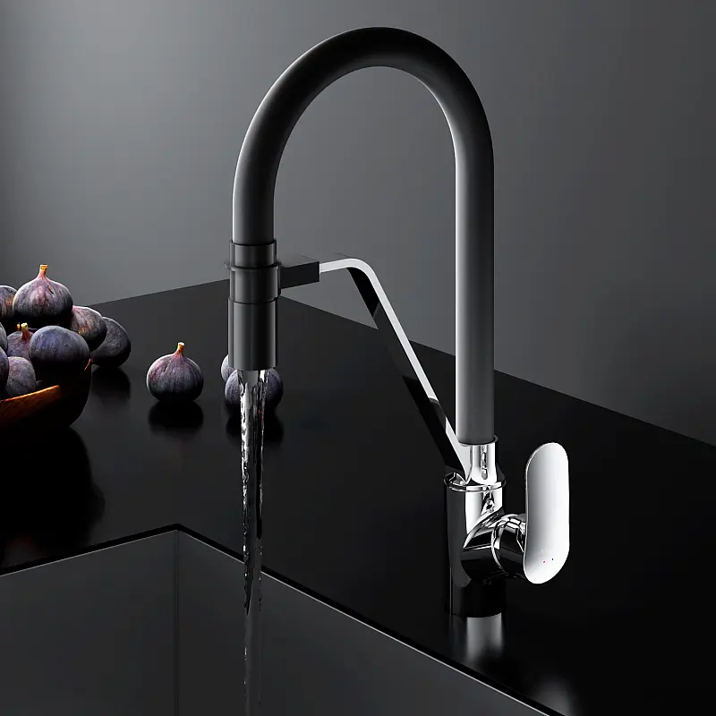 Смеситель для кухни на две воды Am.Pm Like black F8007802 Черный матовый - фото 3