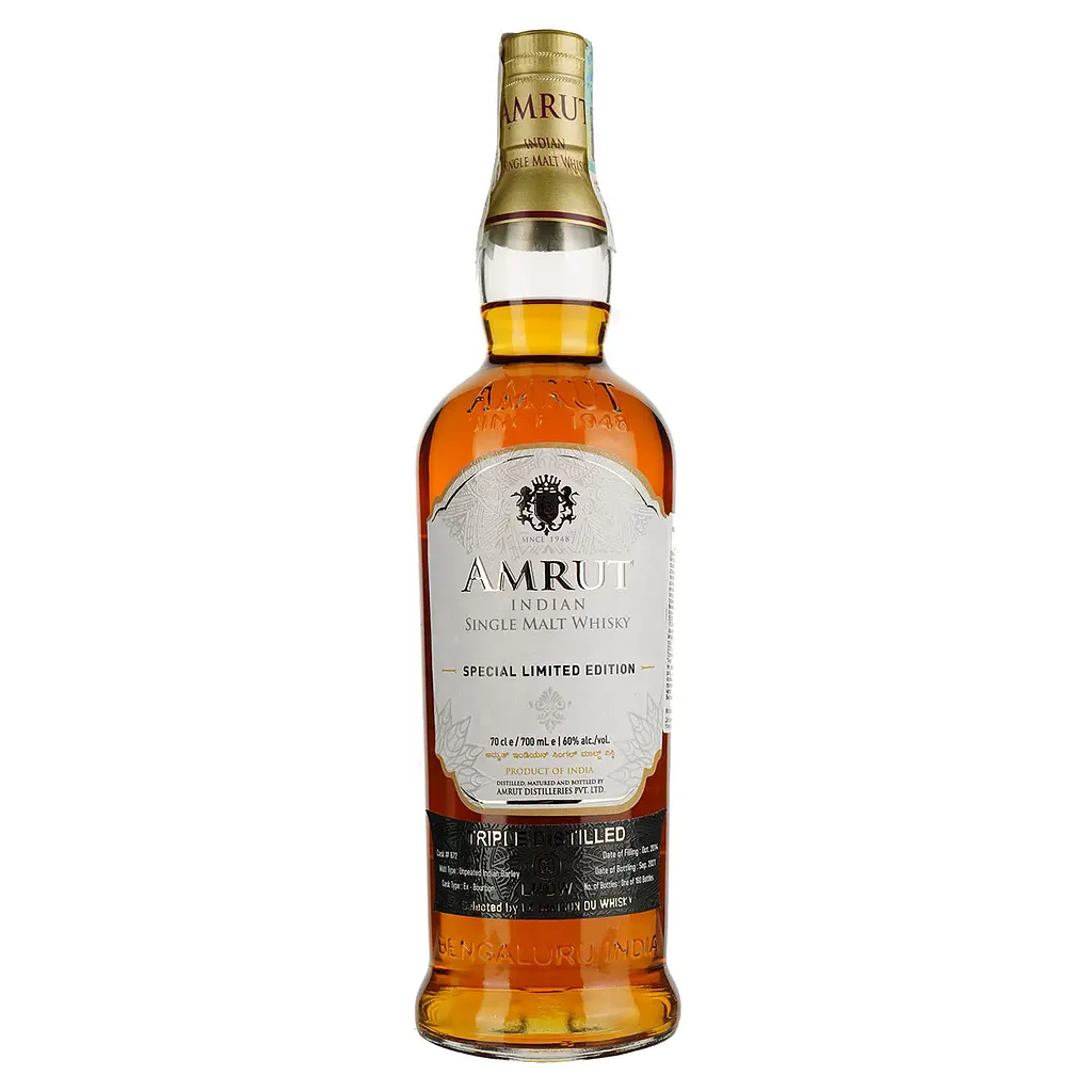 Виски Amrut Ex Bourbon Triple Distilled 2014 60% 0.7 л в подарочной упаковке - фото 2