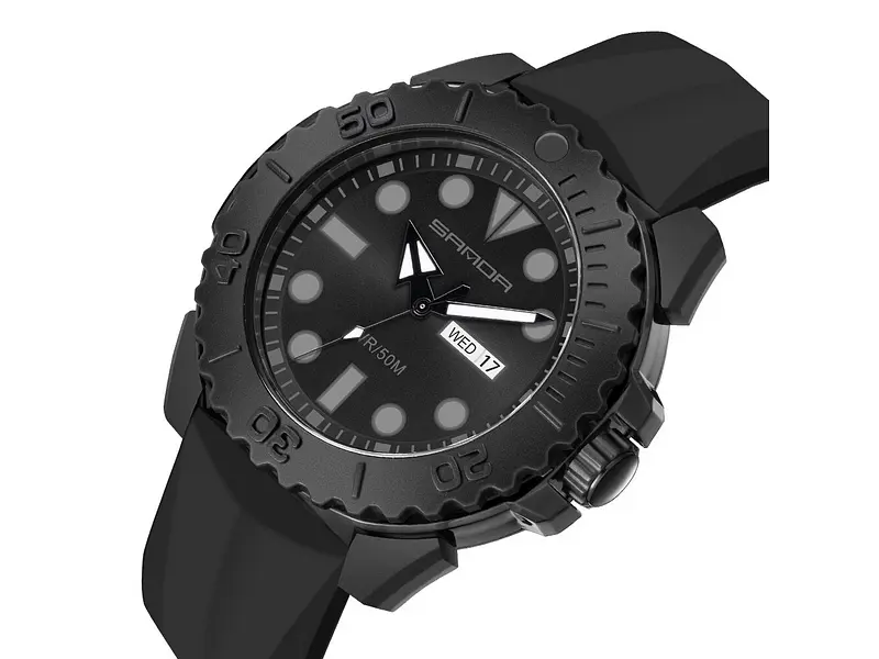Чоловічий наручний годинник 3118 All Black Sanda acs0030947 - фото 2