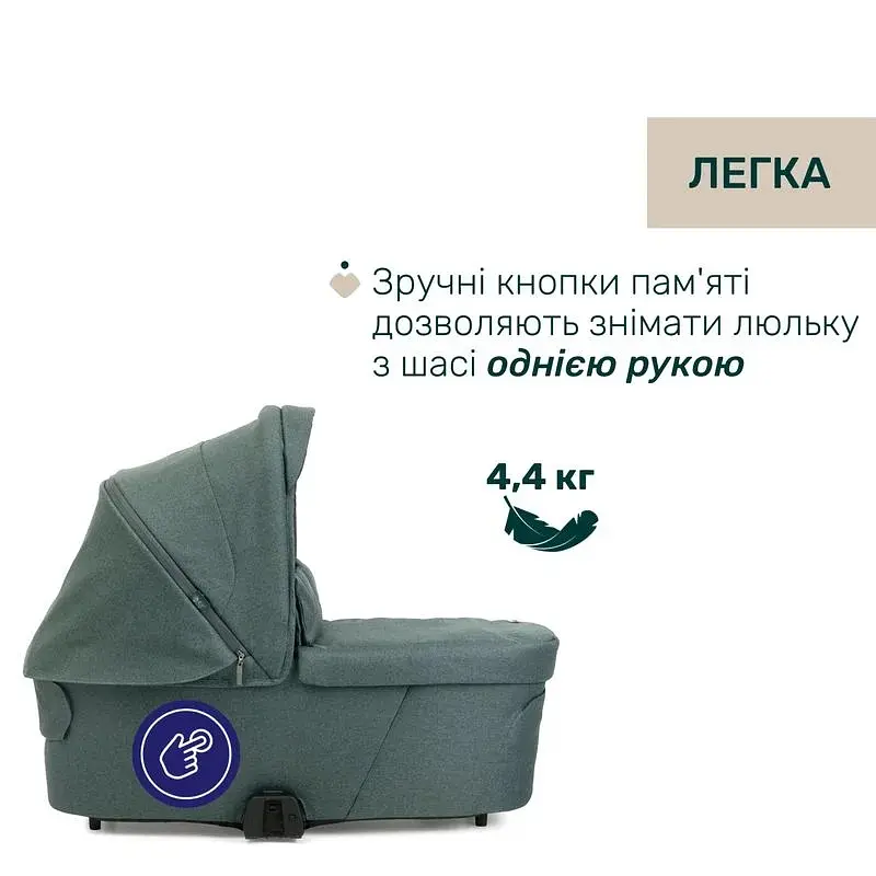 Коляска 2 в 1 Chicco Bellagio 2 зелена (87183.33.01) - фото 4