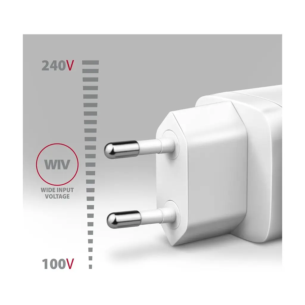 Зарядний пристрій AXAGON 1xUSB QC4.0 + 1xUSB-C PD30W PPS white (ACU-PQ30W) - фото 4