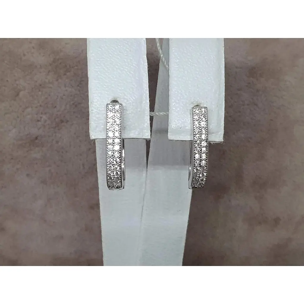 Срібні сережки TOP Silver з фіанітами. 520387Б - фото 4