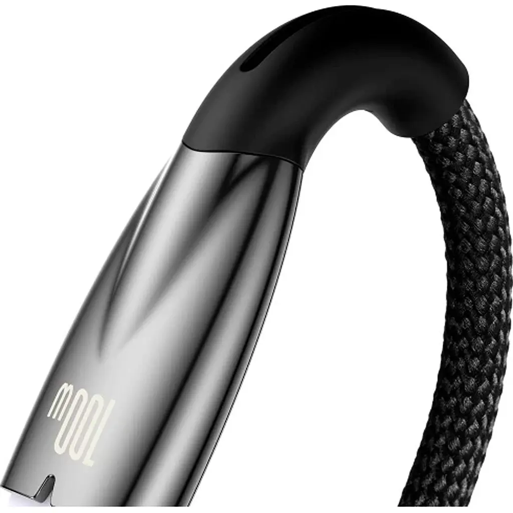 Кабель Baseus Glimmer Series USB-А to USB-C 100W 1m Black (CADH000401) [106120] - фото 4