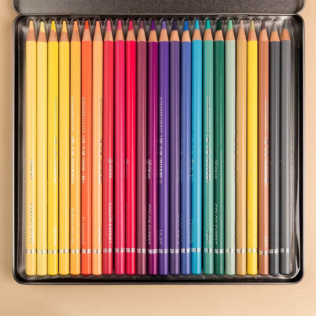 Набір олівців кольорових 99IDEAS "Color Expert" 24 кольори, Pastel Set, металева коробка, 99CE-24PAST - фото 5