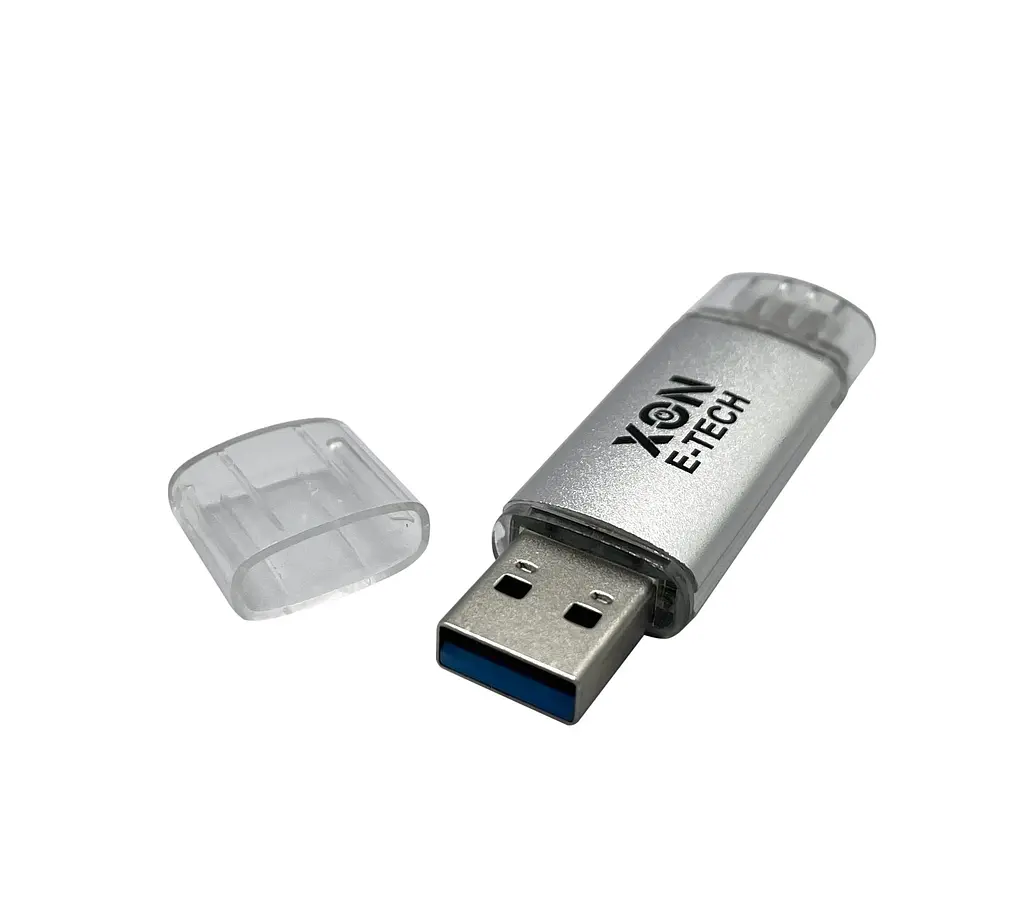 Флеш-накопитель XON FlashDrive DuoConnect 128GB (USB 2.0 + USB Type-C) Серый (FX2DX128MS 7591) - фото 6