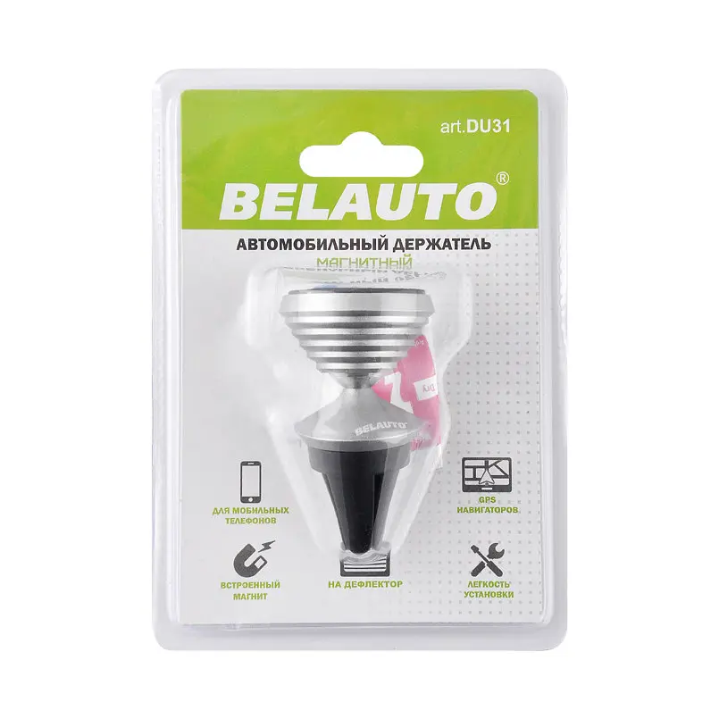 Держатель телефона автомобильный Belauto металлический магнитный на дефлектор (DU31) - фото 2