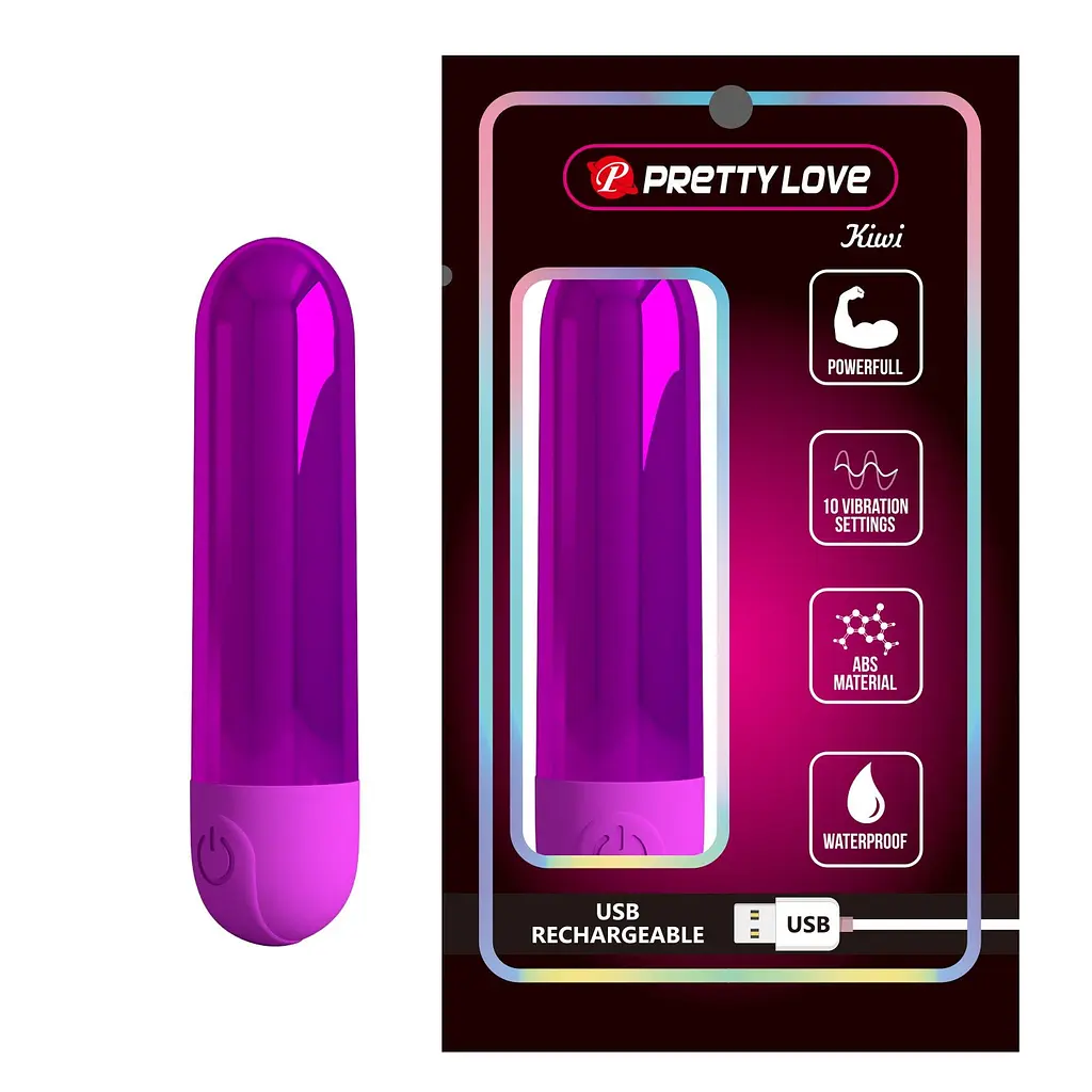 Вибратор для клитора Pretty Love Kiwi 8 см фиолетовый - фото 8