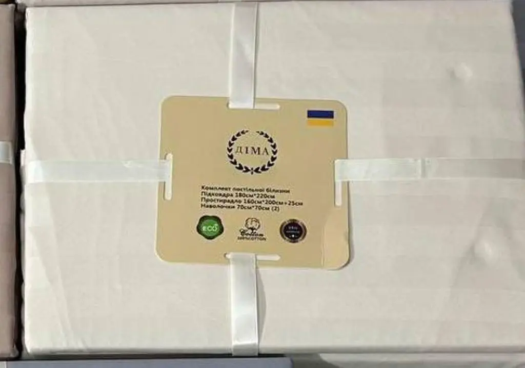 Комплект постільної білизни полуторного розміру колір Кремовий - фото 2