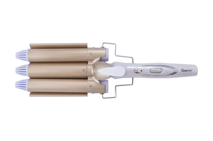 Потрійна плойка для волосся Geemy GM 1988 плойка три хвилі кераміка 25мм щипці для створення хвиль 45 Вт Білий - фото 2