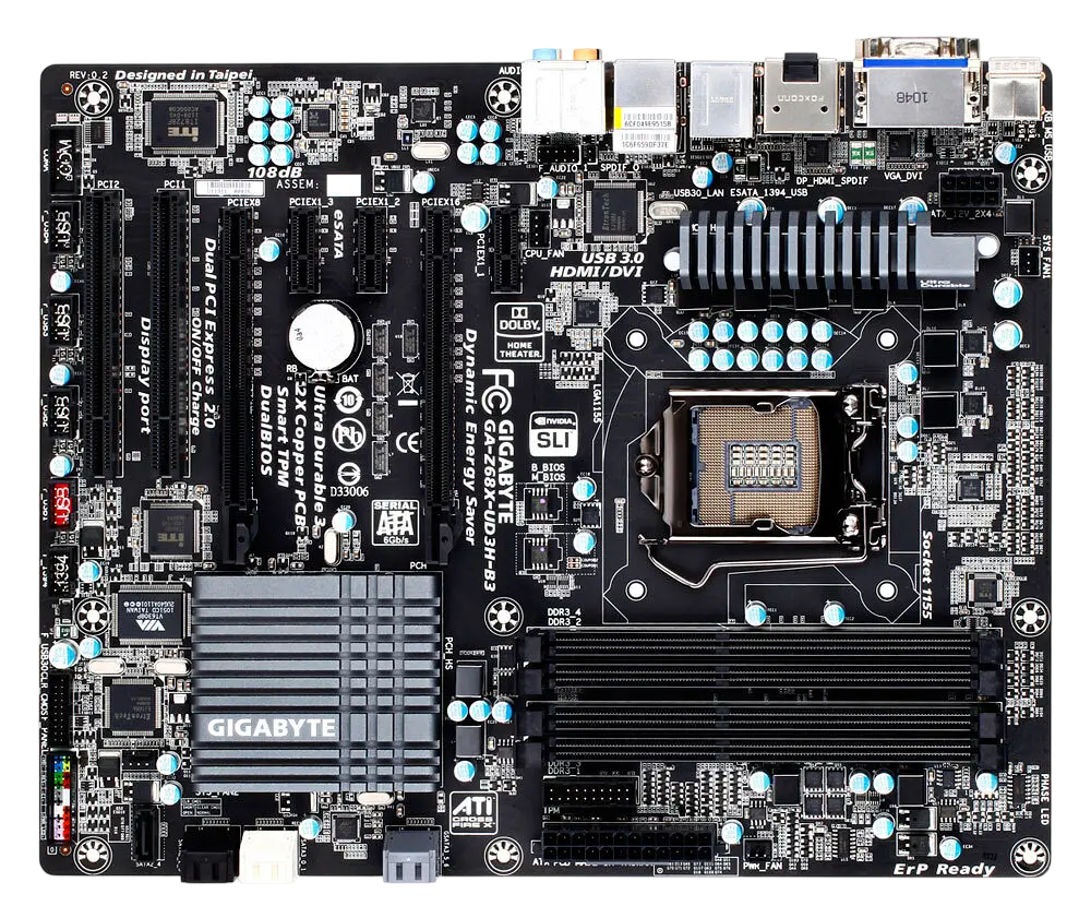 Материнська плата Gigabyte GA-Z68X-UD3H-B3 LGA 1155 (GA-Z68X-UD3H-B3) Б/В - фото 2