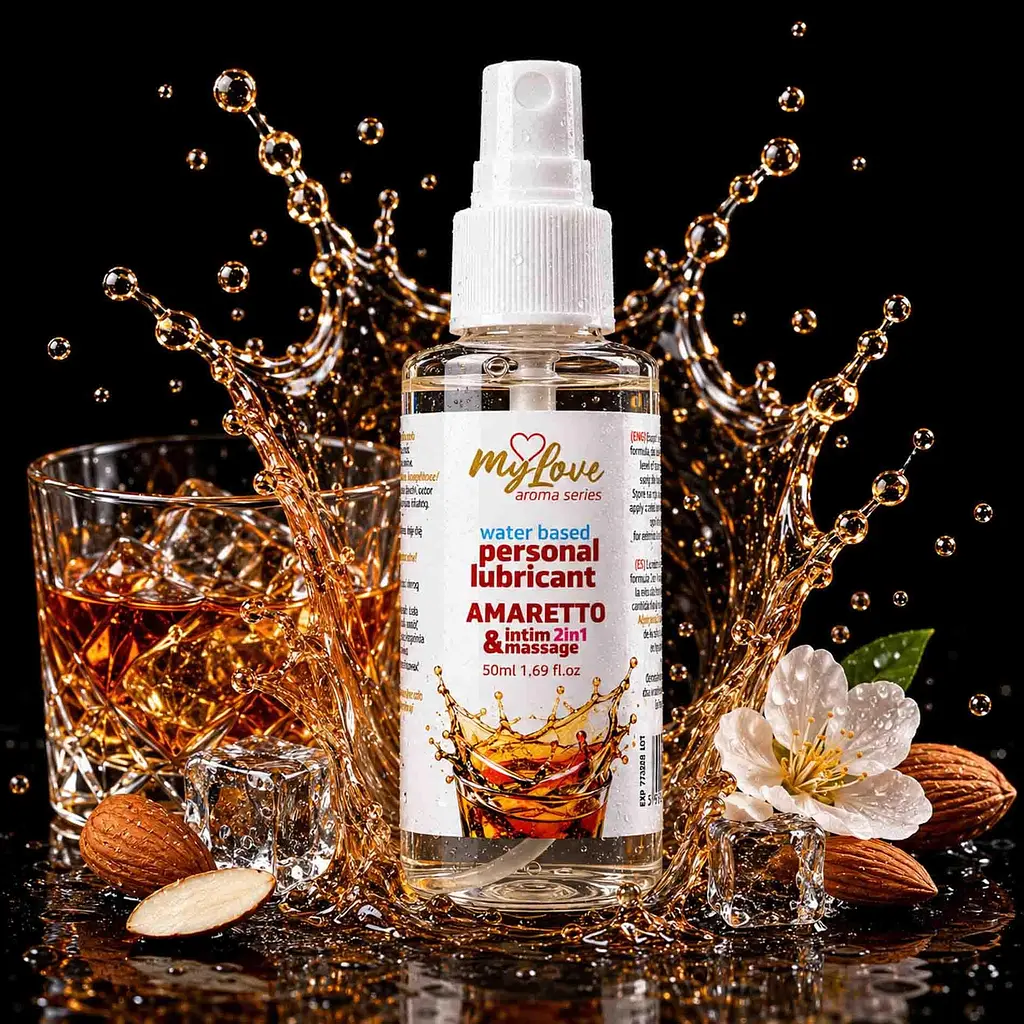 Лубрикант Boys Of Toys MyLove Aroma Series IntimMassage Amaretto 2в1 та масажний гель, 50 мл - фото 2