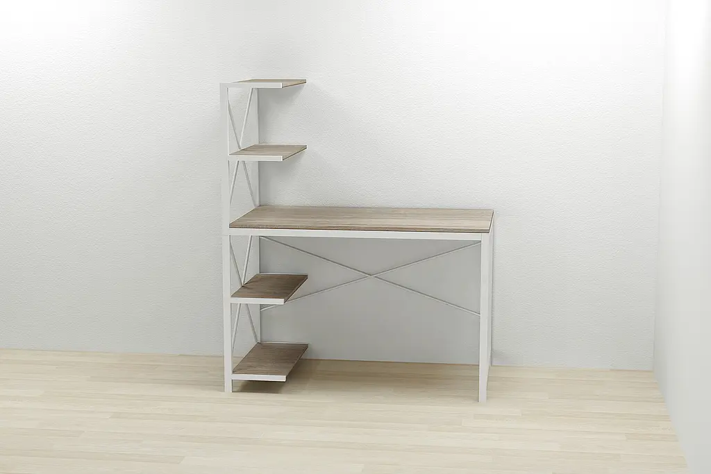 Компьютерный стол Ferrum-decor Джек 75x120x60 Белый ДСП Сонома Трюфель (FRD-104390) - фото 2