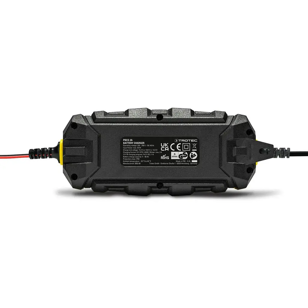 Зарядний пристрій для автомобільного акумулятора портативний Trotec PBCS 2A, 12V, 4-60Ah (4675000001) - фото 3