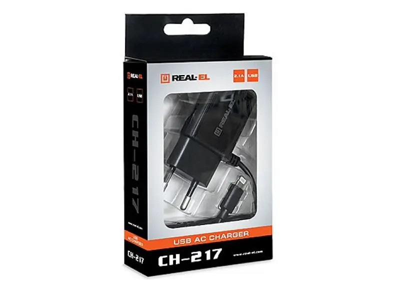 Мережевий зарядний пристрій REAL-EL CH-217 Black (EL123160016) - фото 7