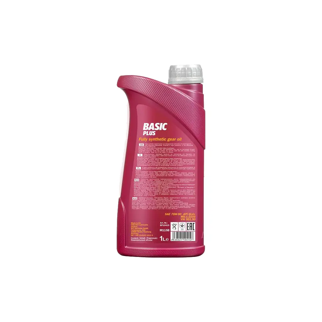 Трансмісійна олива Mannol BASIC PLUS GETRIEBEOEL 1л 75W-90 (MN8108-1) - фото 2