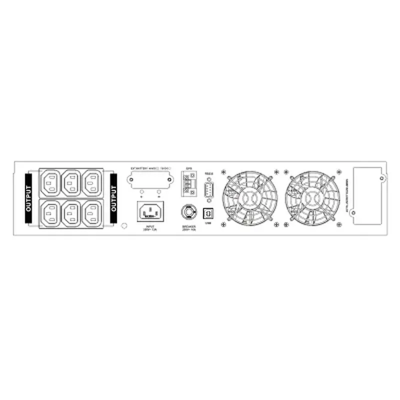 Пристрій безперебійного живлення SVC RT-2KSB On-Line RM 2000VA (RT-2KSB) - фото 5
