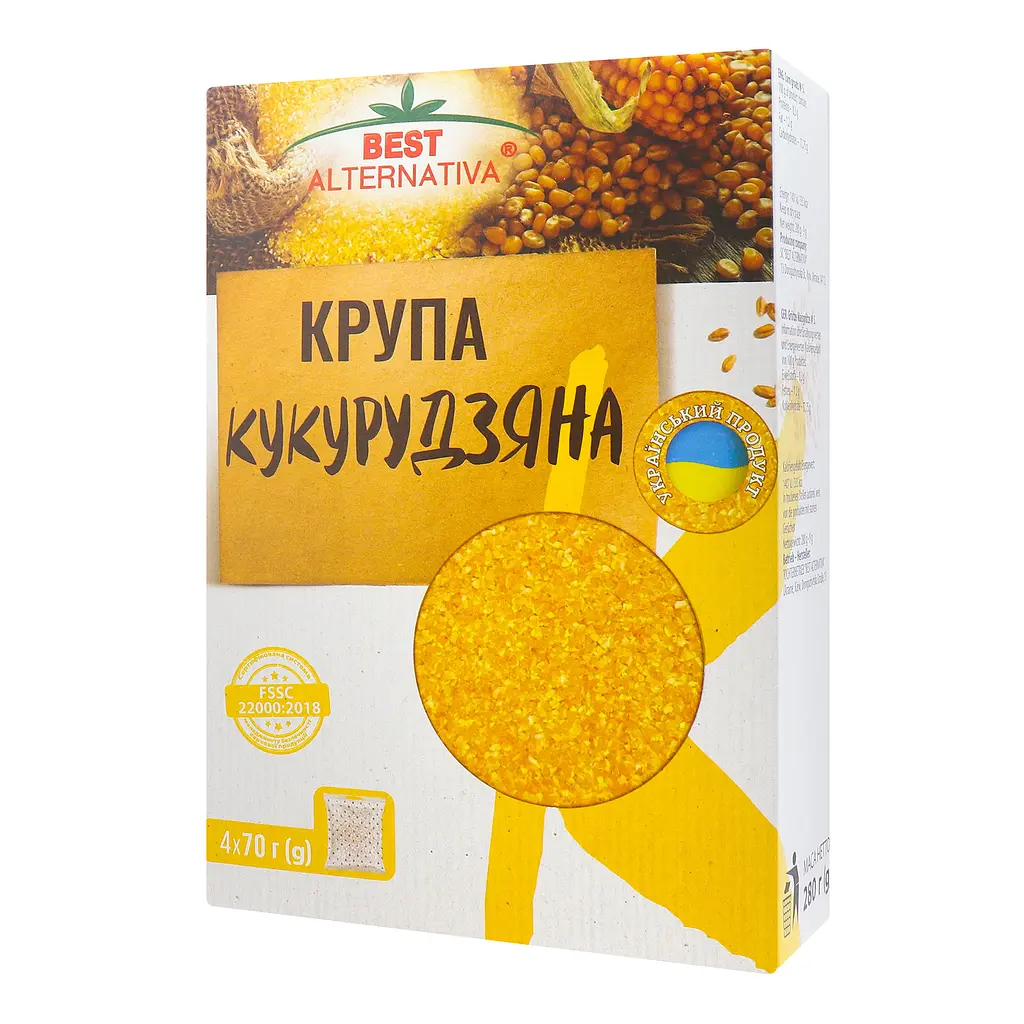Крупа кукурудзяна Бест Альтернатива 280 г (4 пакетики по 70 г) - фото 2
