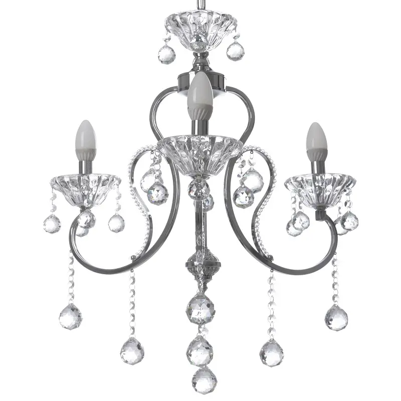 Люстра подвесная Brille хрустальная свеча E14 60W (BCL-659S/3) - фото 2