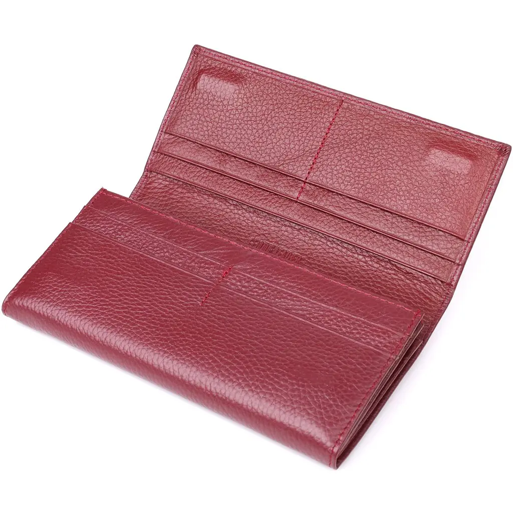 Практичний гаманець для жінок із натуральної шкіри ST Leather 23098 бордовий - фото 9