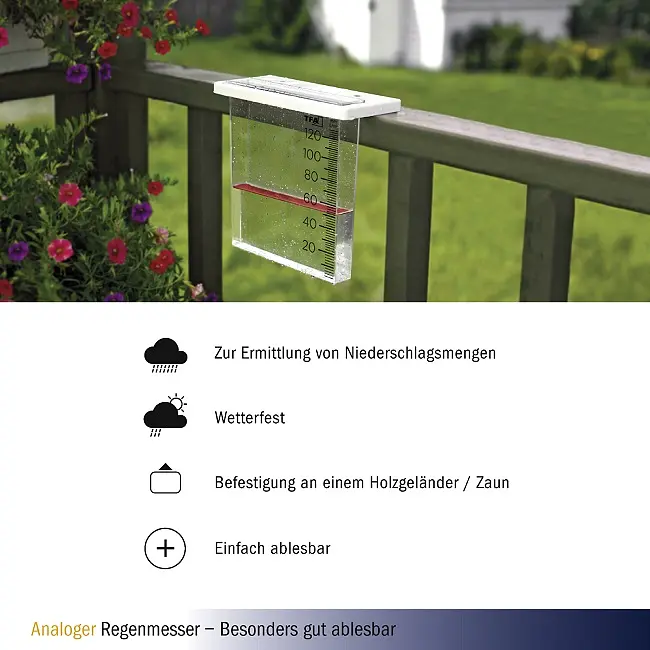 Дощомір TFA з плаваючим маркером пластик напівпрозорий 188x36x203 мм (471014) - фото 3