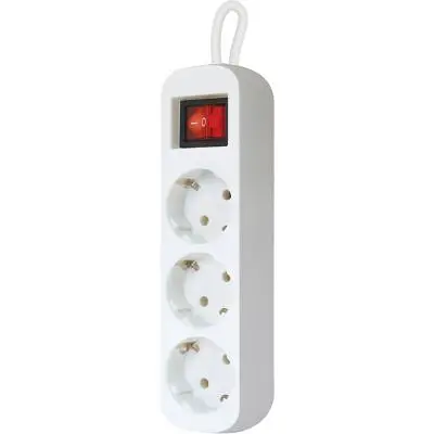 Мережевий подовжувач Defender S318 1.8 m 3 роз switch white (99233) - фото 2