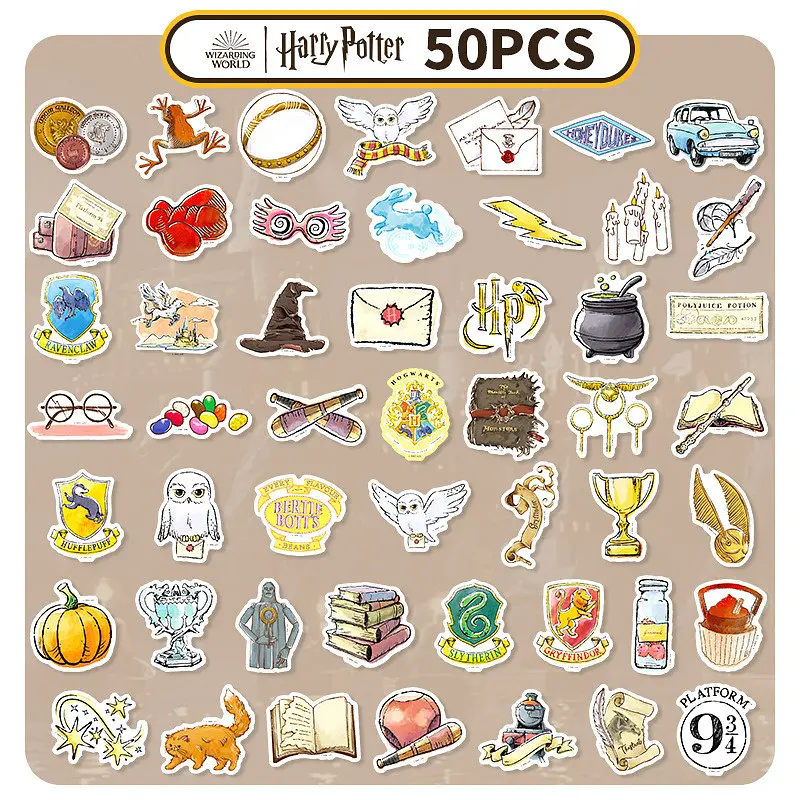 Стікерпак Гаррі Поттер Набір наклейок GeekLand Harry Potter 50 штук 2457177484 - фото 2