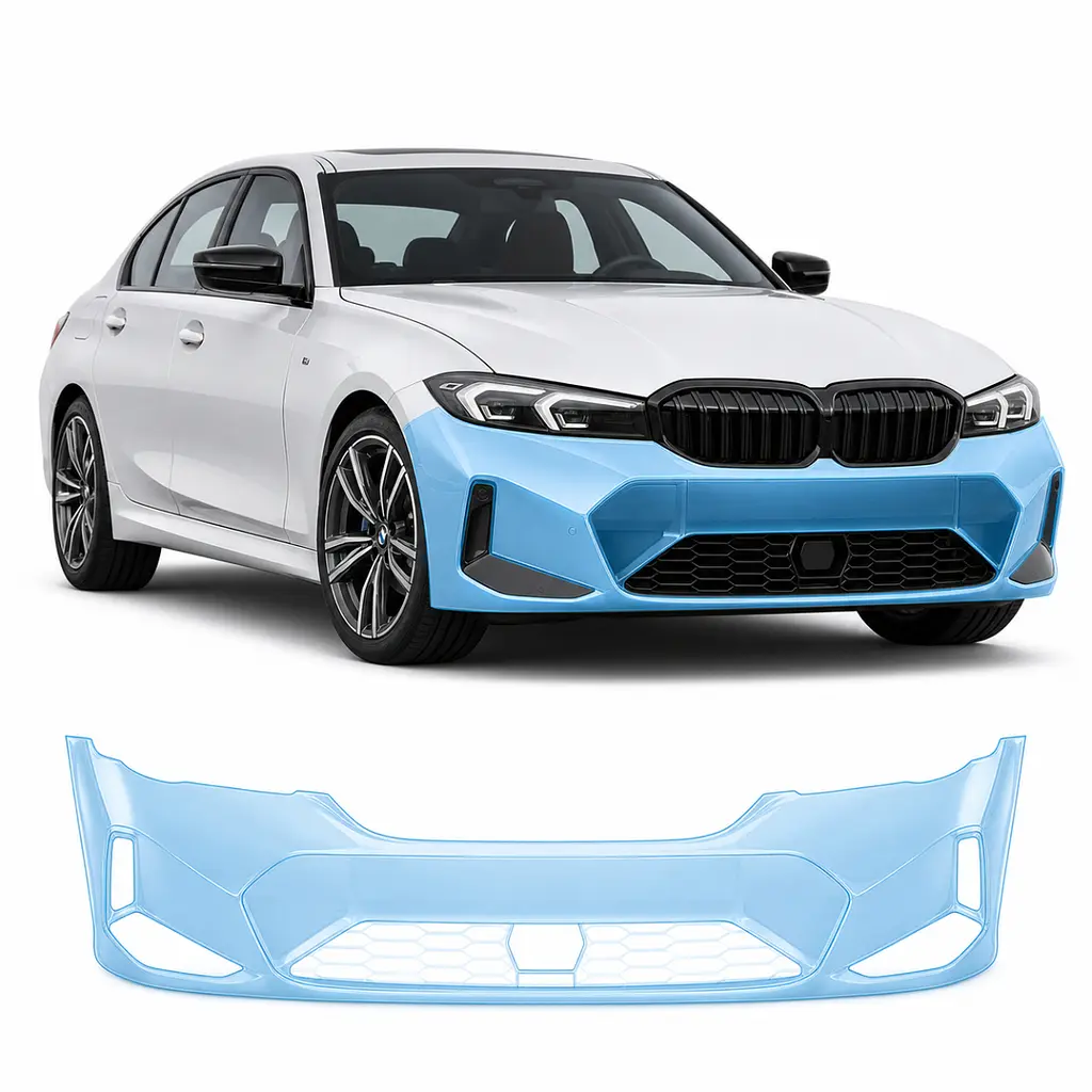 Антигравійна захисна бронеплівка за лекалами для BMW 3 Series G20 facelift 2022- передній бампер