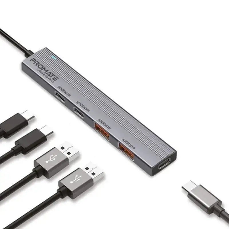 Концентратор Promate USB Hub 4 ports litehub-pro (litehub-pro)
