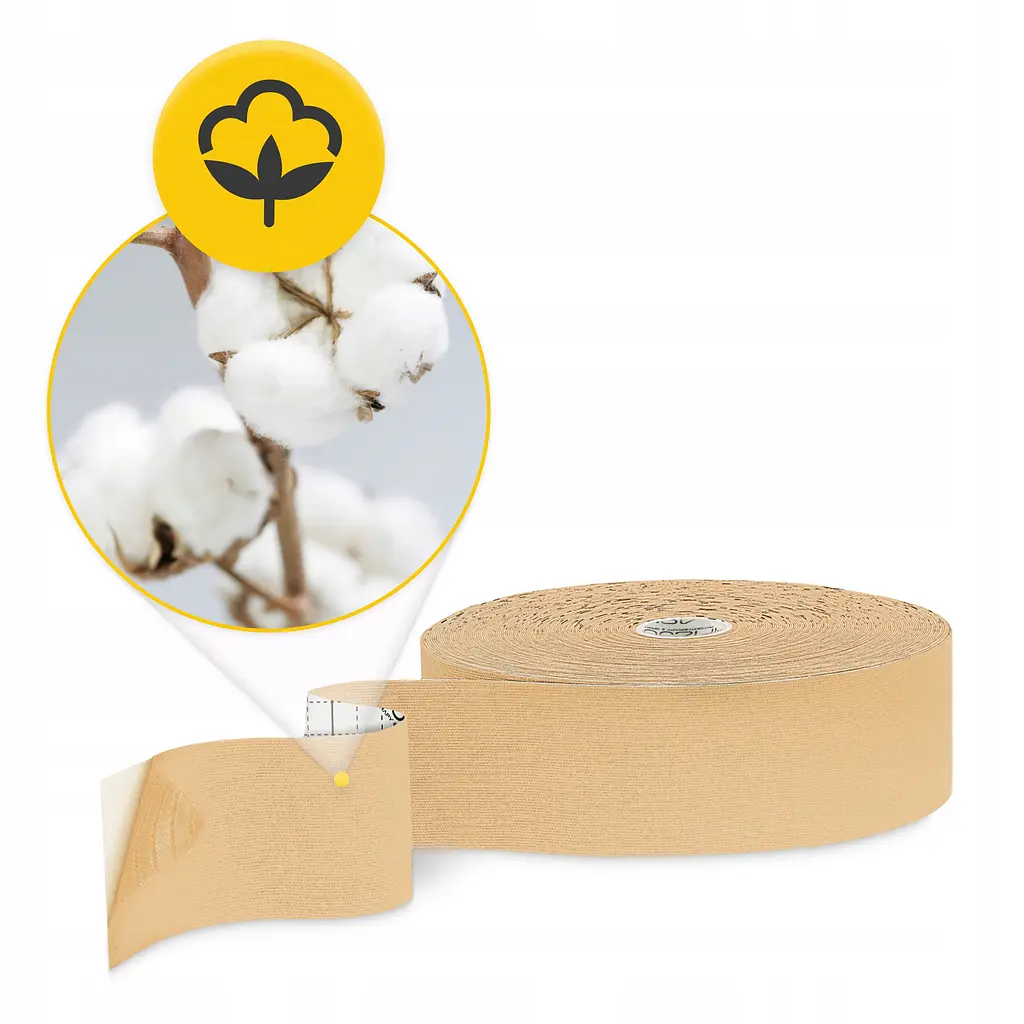 Стрічка кінезіологічна (кінезіо тейп) 4FIZJO 5 см x 31 м Beige (P-5905973405539) - фото 6