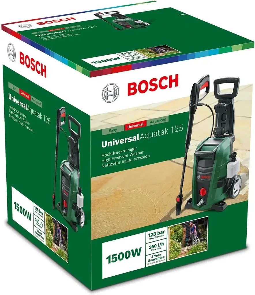 Мийка високого тиску Bosch UniversalAquatak 125, 1500Вт, 125бар, 360л/год, 5м (0.600.8A7.A00) - фото 4