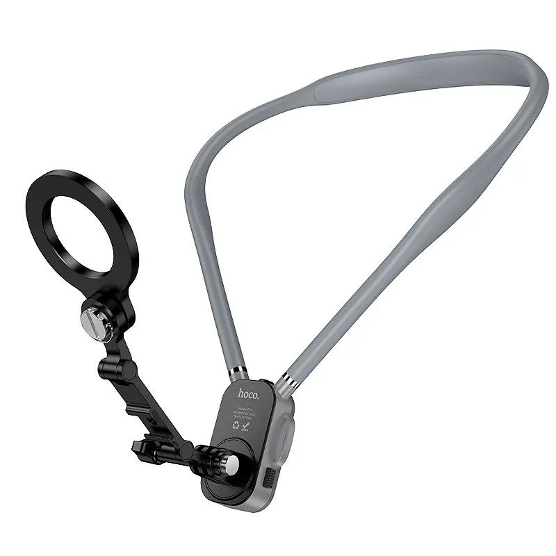 Кріплення для телефона на шию Hoco K31 Campo magnetic neck-hanging holder Чорний Сірий