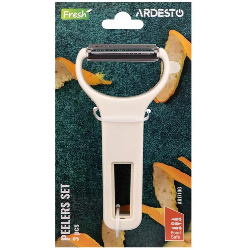 Набір овочечисток Ardesto Fresh, нержавіюча сталь, пластик 3 шт. (AR1710G)