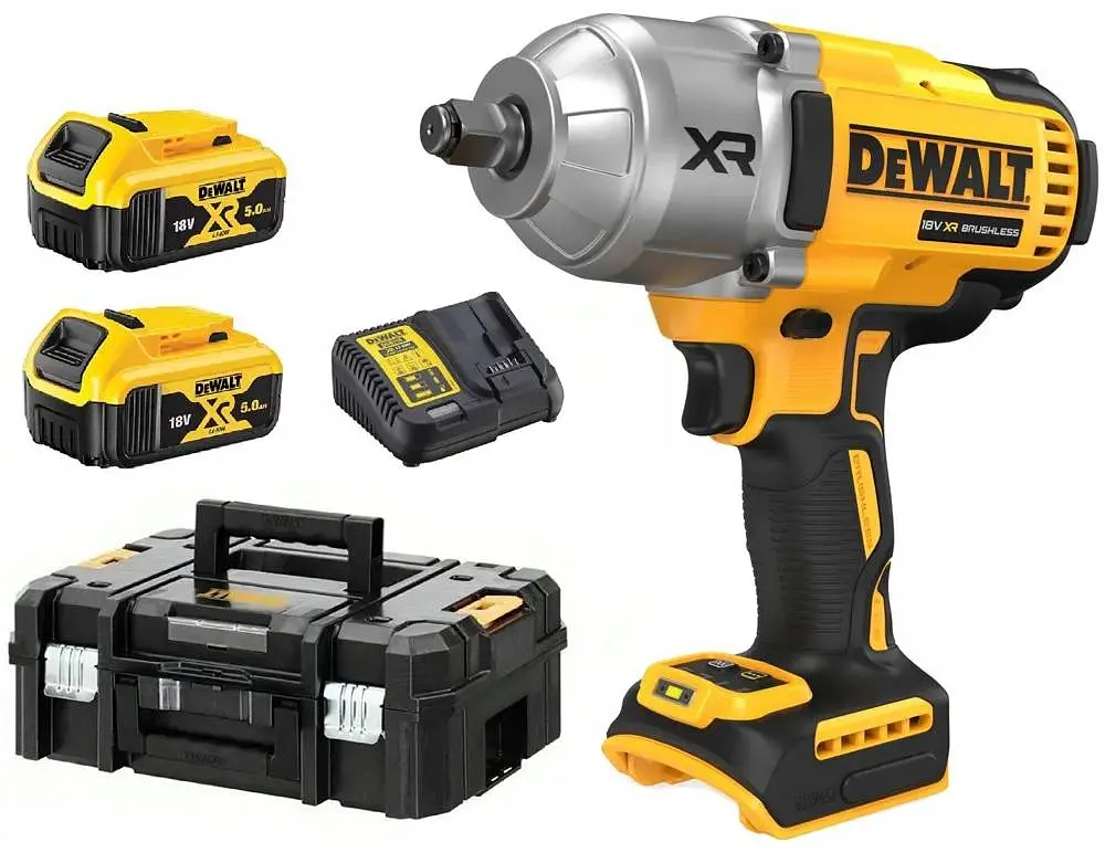 DeWALT Гайковерт ударний DeWalt XR Li-Ion 18В акб 2х5А·рік 1898Нм 2300об/хв 2200уд/хв 1/2" ЗП кейс 2.9кг - фото 6