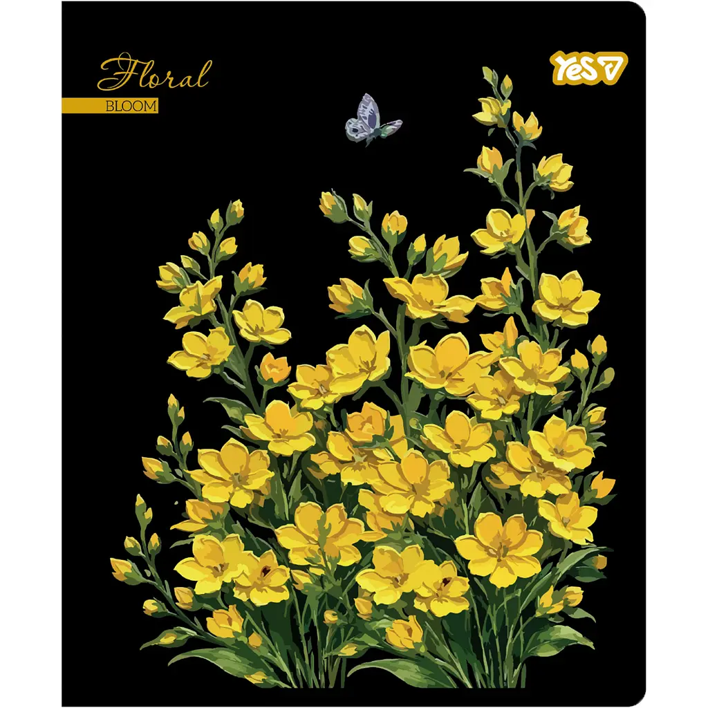 Зошит учнівський Yes Floral bloom А5 24 аркушів лінія 10 шт. (768593) - фото 5