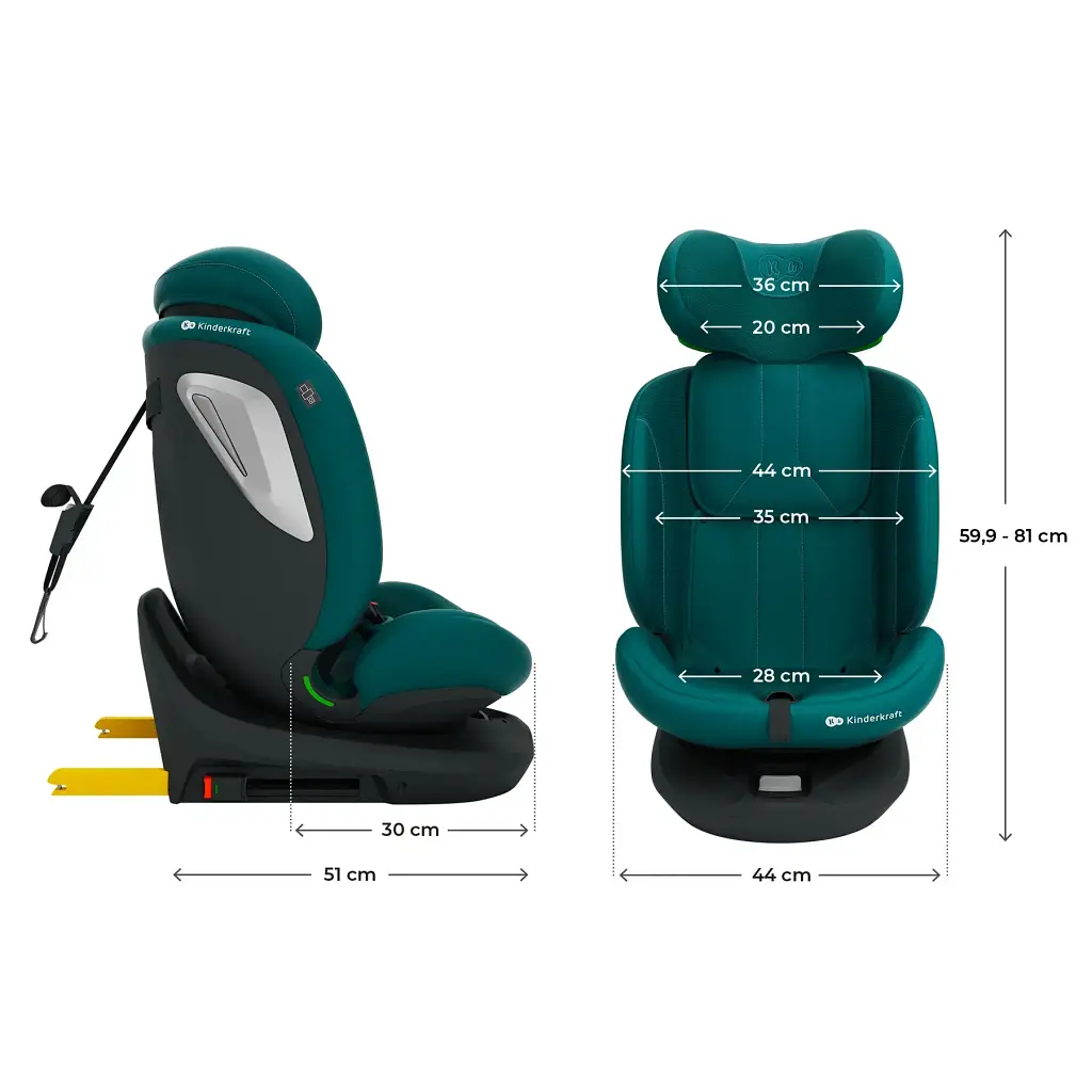 Автокрісло Kinderkraft i-Grow 2 Plus i-Size Green (KCIGRO02GREPL00) - фото 9