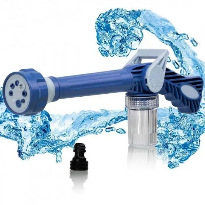 Насадка для шланга EZ Jet Water Cannon 8в1 з розпилювачем, мильним резервуаром і 8 режимами - фото 2