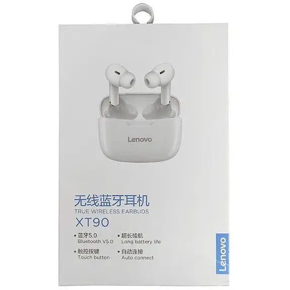 Беспроводные наушники Lenovo XT90 TWS Bluetooth белые - фото 5