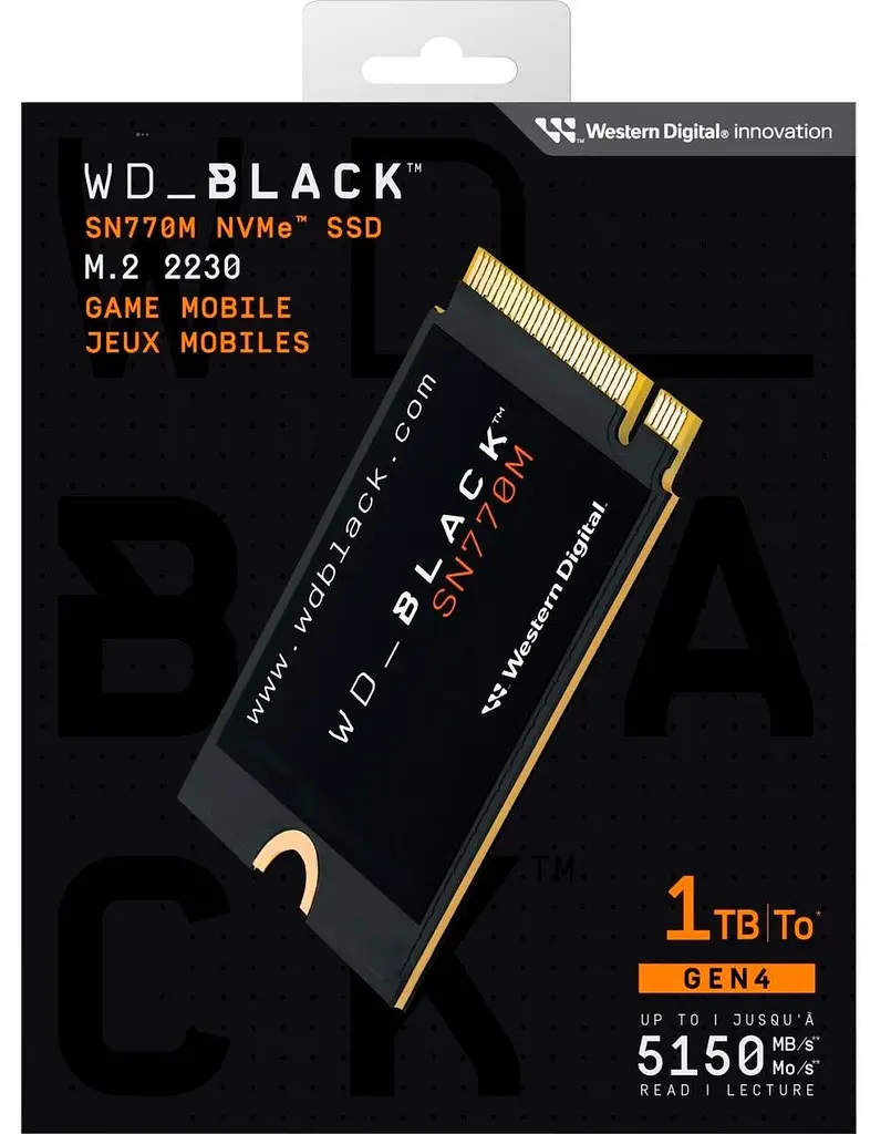 SSD накопитель Western Digital SN770M 1 TB M.2 PCI Express 4.0 x4 (WDS100T3X0G) - фото 5