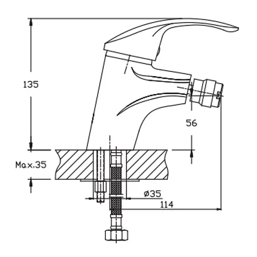 Змішувач для біде Haiba MARS 002 (HB0242) - фото 2