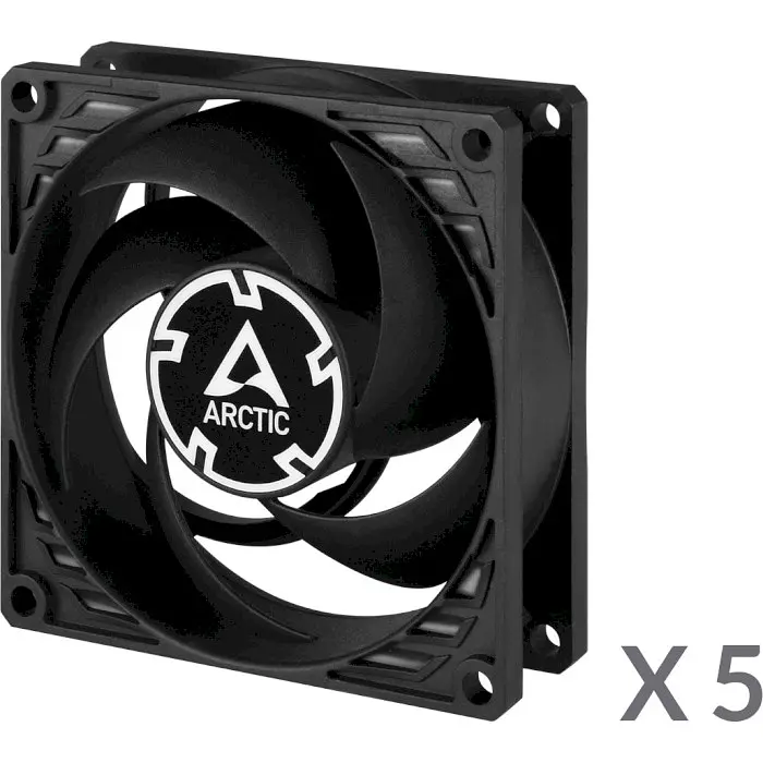 Комплект вентиляторів Arctic P8 PWM PST (5-Fan Pack) Black (ACFAN00154A) - фото 2