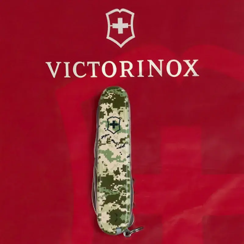 Ніж Victorinox Huntsman Army 91 мм Піксель (1.3713.3_W3940p) - фото 9